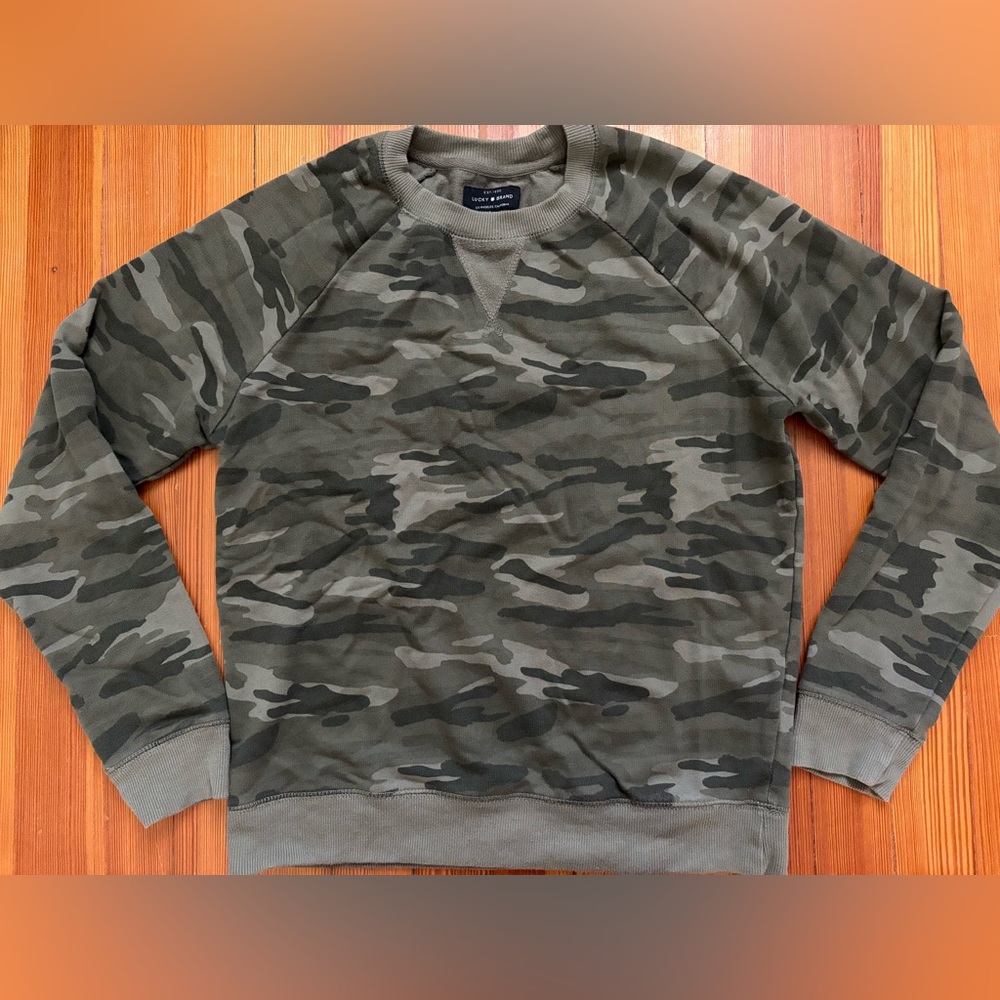 Lucky Brand Women’s Crewneck Camo Sweatshirt